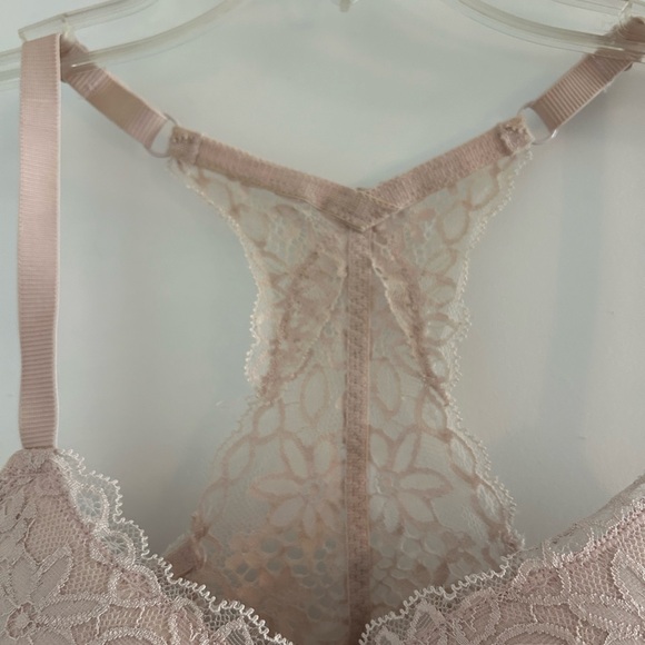 AUDEN • Beige Laced Front Clip Plunge Coverage Push Up Bra • 36D • - Picture 5 of 7